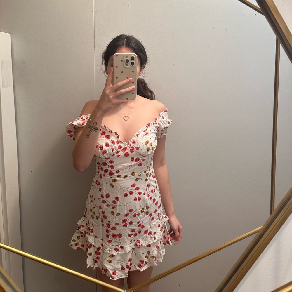 Princess Polly floral white dress